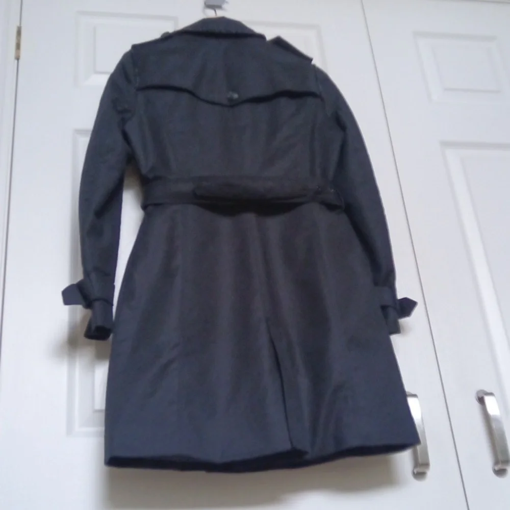 Ptp20" Zara Quilted Trench Coat In Black For Women - Picture 8 of 17